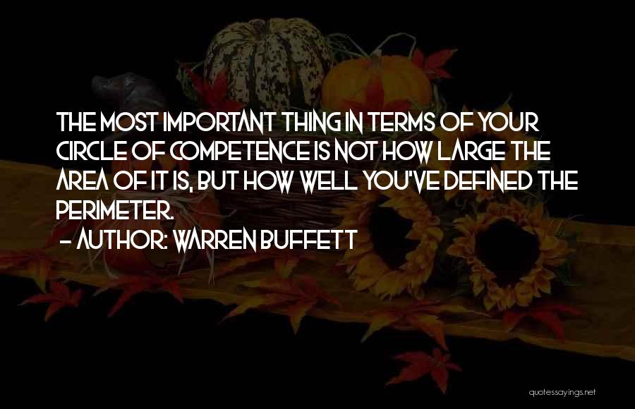 Perimeter Quotes By Warren Buffett