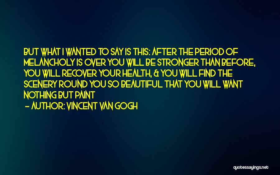Period Before Quotes By Vincent Van Gogh