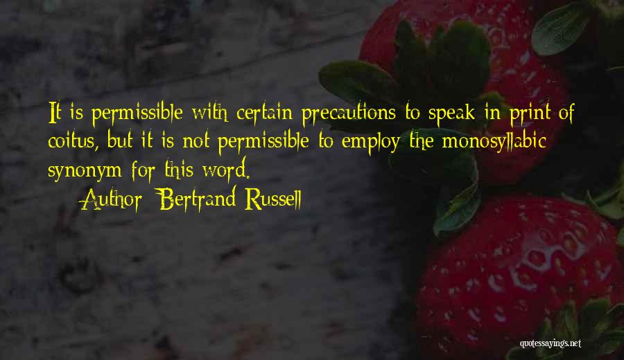 Permissible Quotes By Bertrand Russell