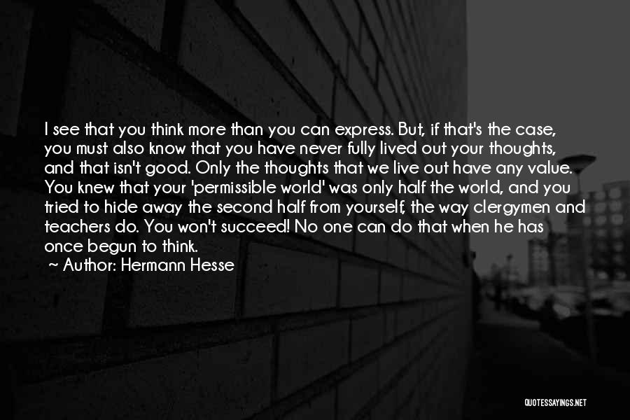 Permissible Quotes By Hermann Hesse