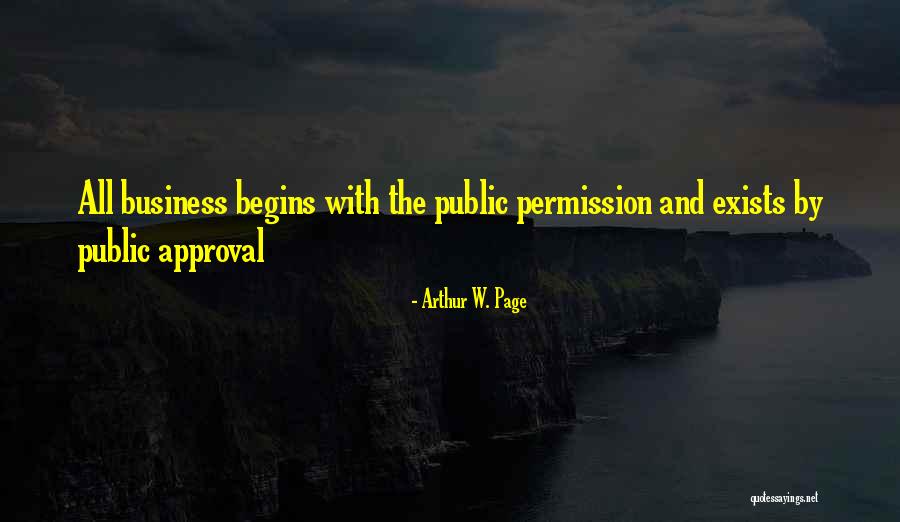 Permission By Quotes By Arthur W. Page