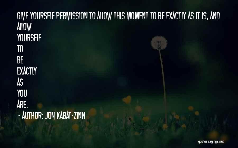Permission Quotes By Jon Kabat-Zinn