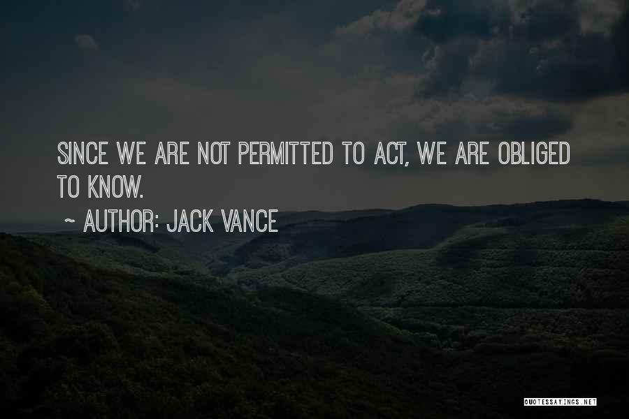 Permitted Quotes By Jack Vance