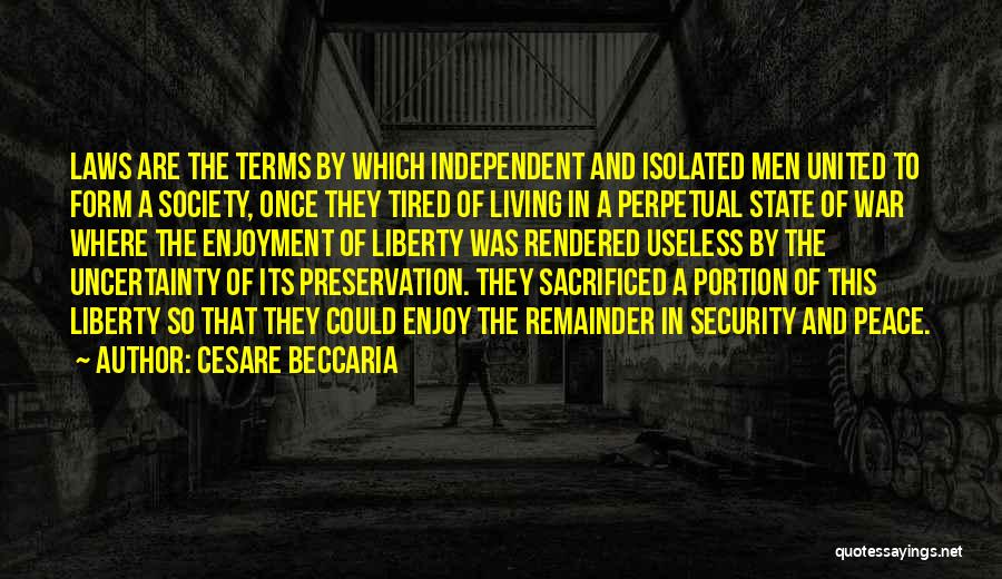 Perpetual Peace Quotes By Cesare Beccaria