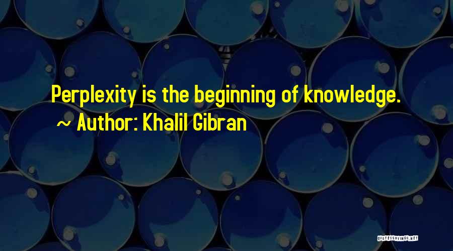 Perplexity Quotes By Khalil Gibran