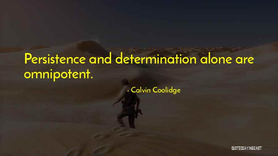 Perseverance And Determination Quotes By Calvin Coolidge