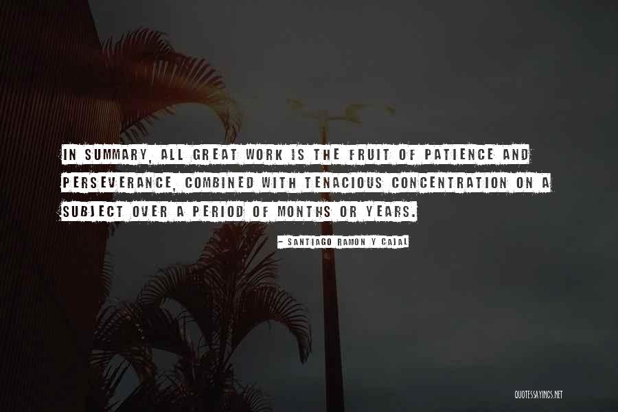 Perseverance And Patience Quotes By Santiago Ramon Y Cajal Perseverance And Patience Quotes By Santiago Ramon Y Cajal