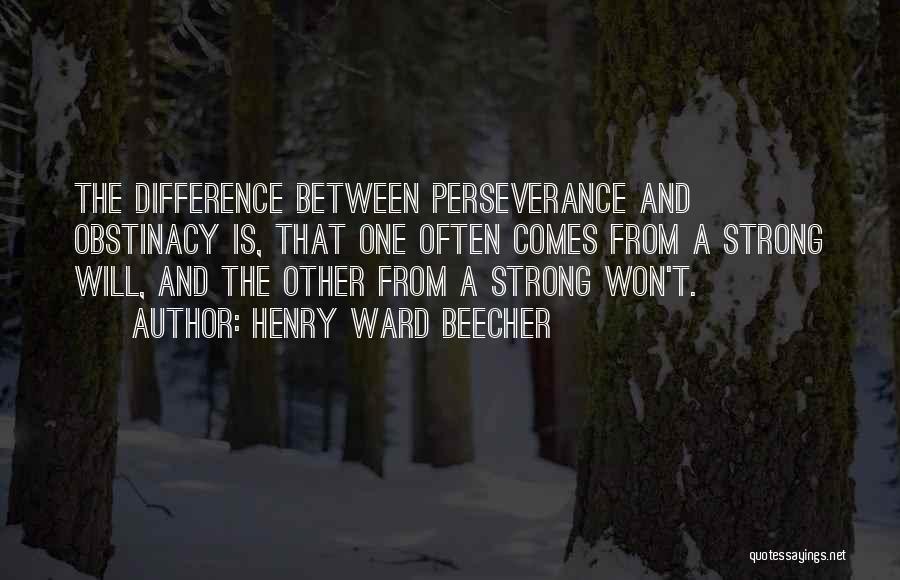 Perseverance And Persistence Quotes By Henry Ward Beecher