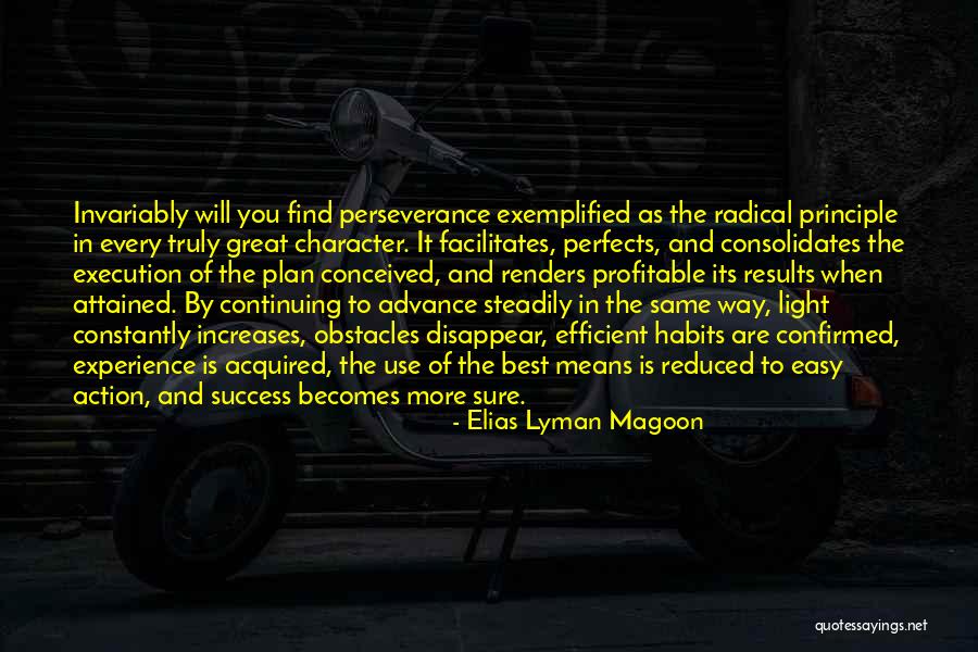 Perseverance And Success Quotes By Elias Lyman Magoon