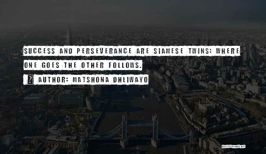 Perseverance And Success Quotes By Matshona Dhliwayo