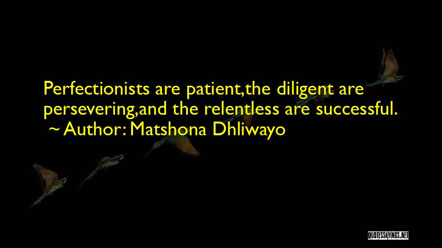 Perseverance And Success Quotes By Matshona Dhliwayo