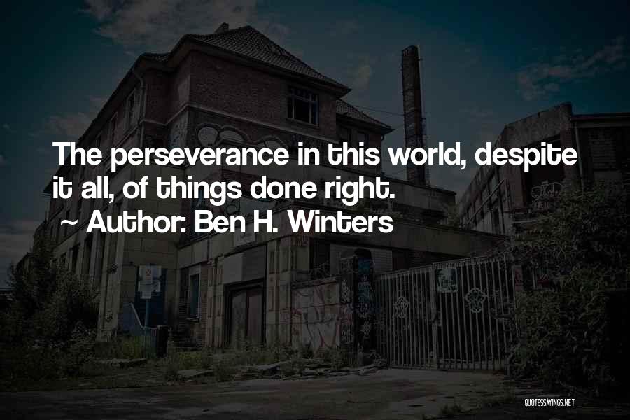 Perseverance Quotes By Ben H. Winters