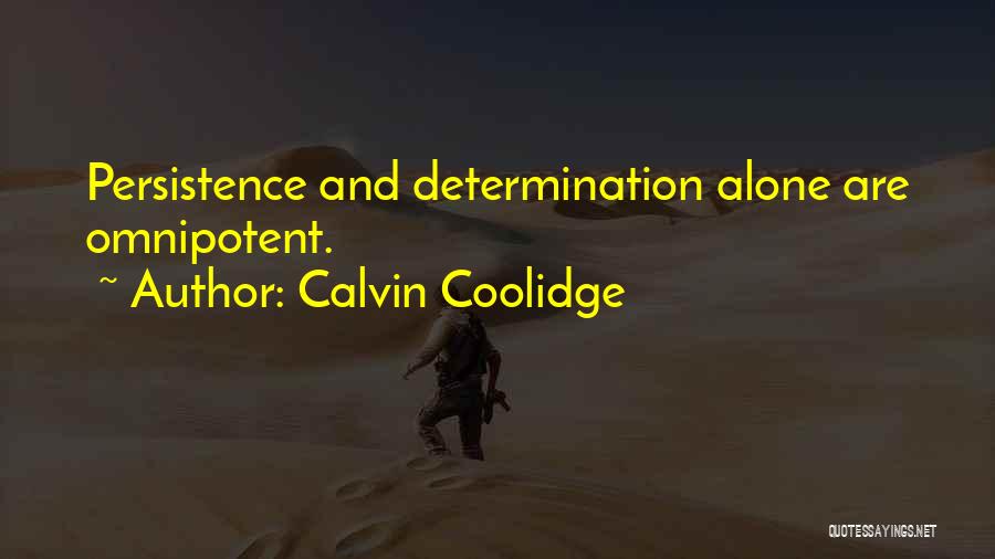 Persistence And Determination Quotes By Calvin Coolidge