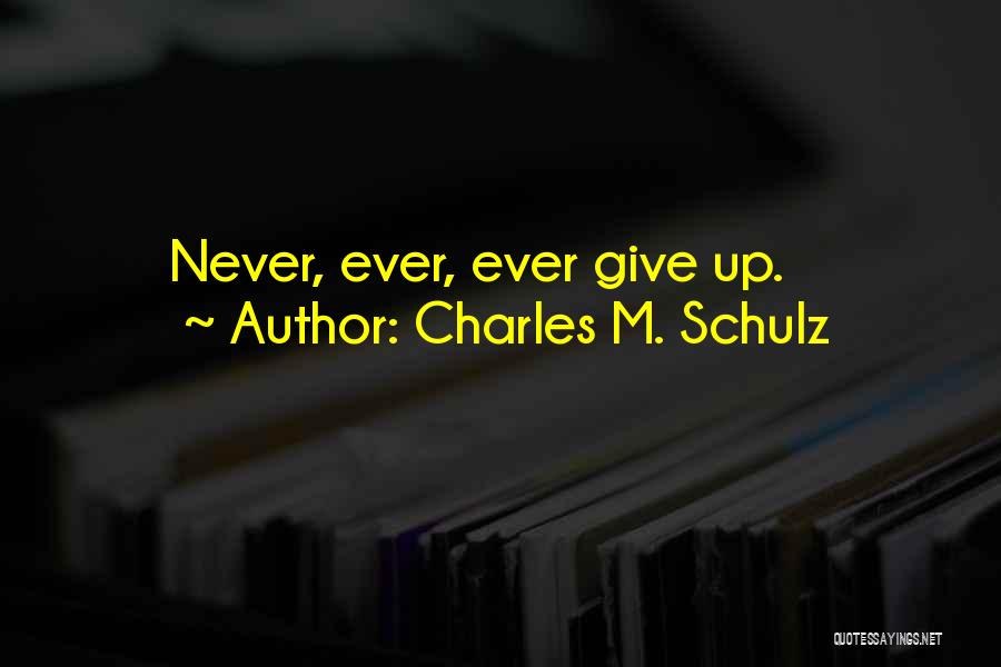 Persistence And Not Giving Up Quotes By Charles M. Schulz