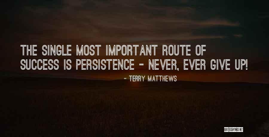 Persistence Inspirational Quotes By Terry Matthews Persistence Inspirational Quotes By Terry Matthews