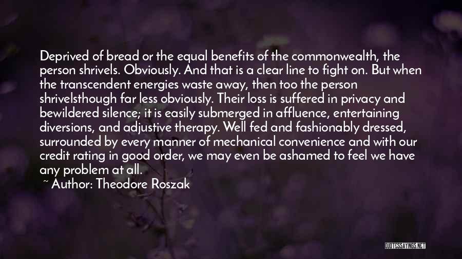 Person Of Convenience Quotes By Theodore Roszak