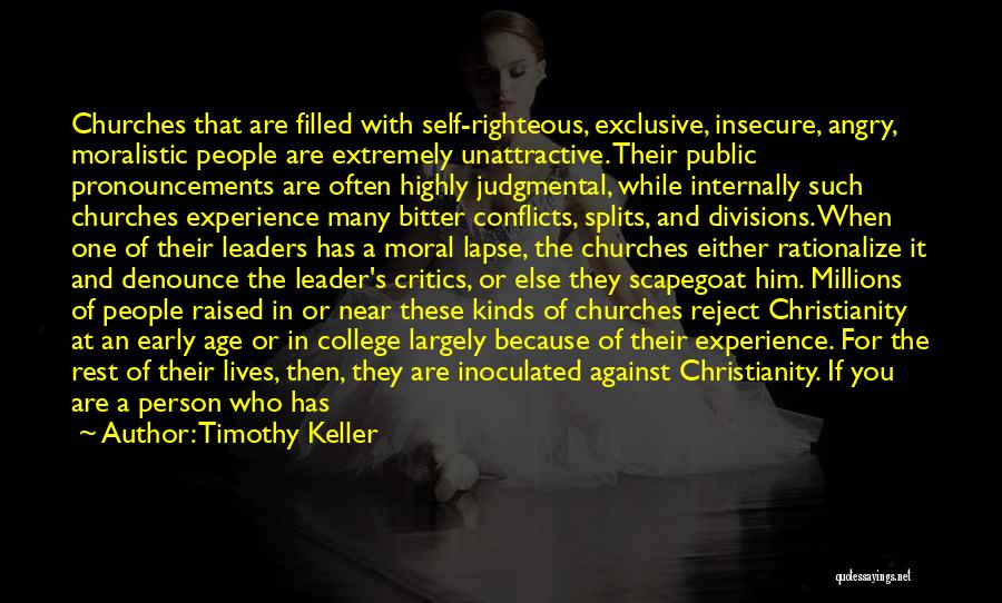 Person Who Are Insecure Quotes By Timothy Keller