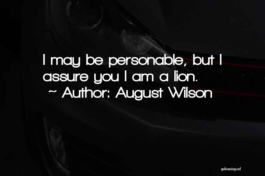Personable Quotes By August Wilson