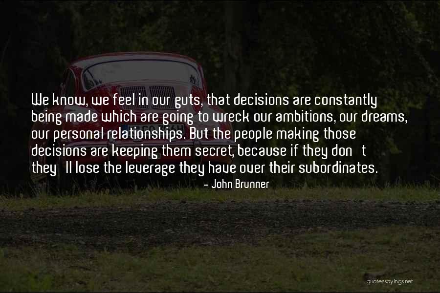 Personal Ambitions Quotes By John Brunner