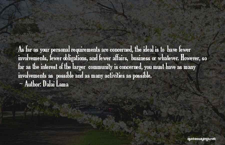 Personal Business Quotes By Dalai Lama