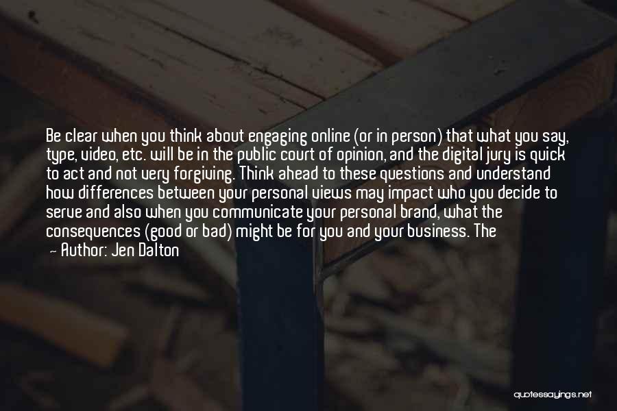 Personal Business Quotes By Jen Dalton