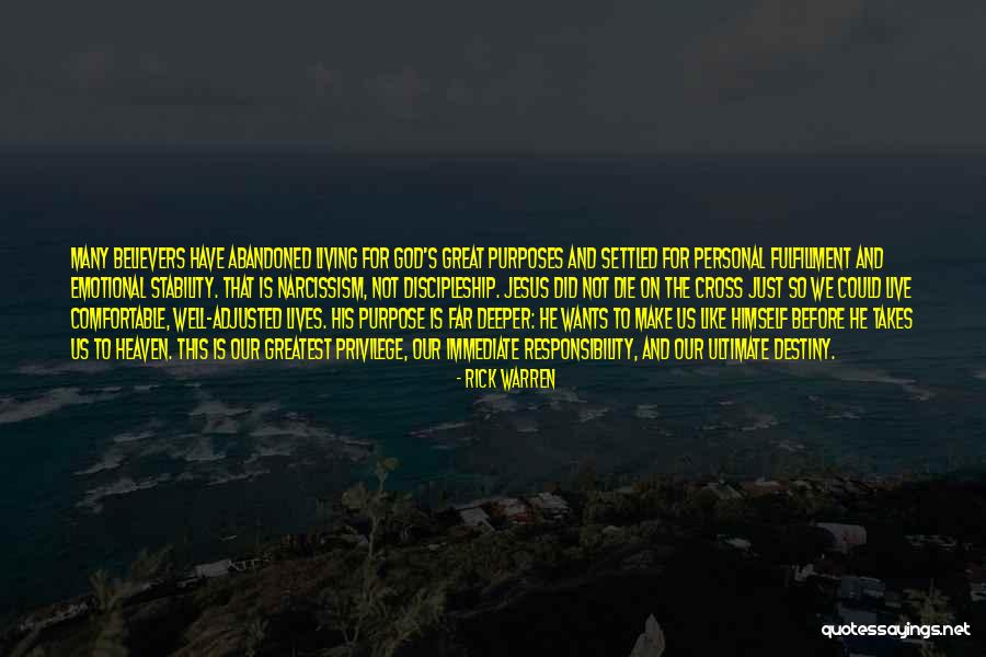 Personal Destiny Quotes By Rick Warren Personal Destiny Quotes By Rick Warren