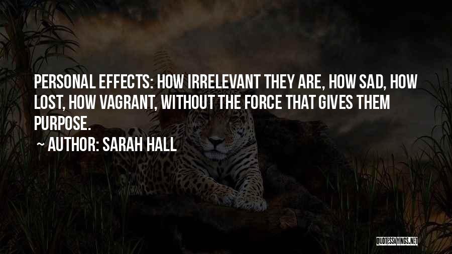 Personal Effects Quotes By Sarah Hall