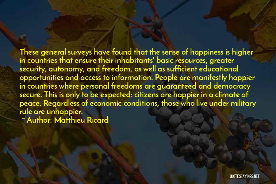 Personal Freedoms Quotes By Matthieu Ricard