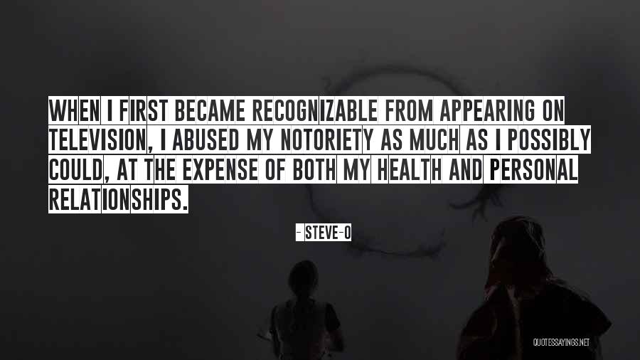 Personal Health Quotes By Steve-O Personal Health Quotes By Steve-O