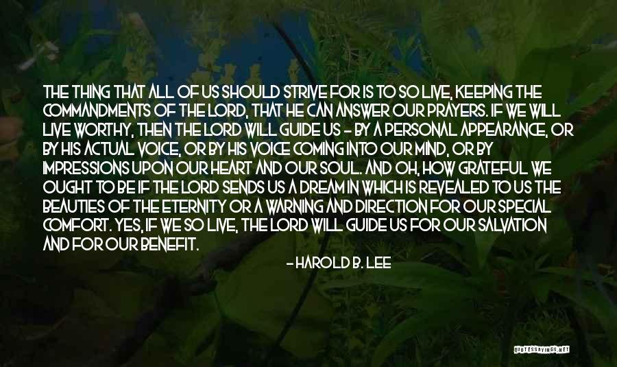 Personal Impressions Quotes By Harold B. Lee Personal Impressions Quotes By Harold B. Lee