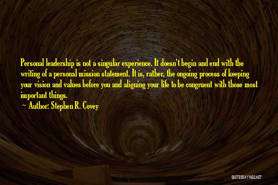 Personal Mission Statement Quotes By Stephen R. Covey