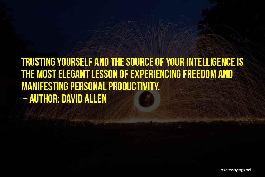 Personal Productivity Quotes By David Allen