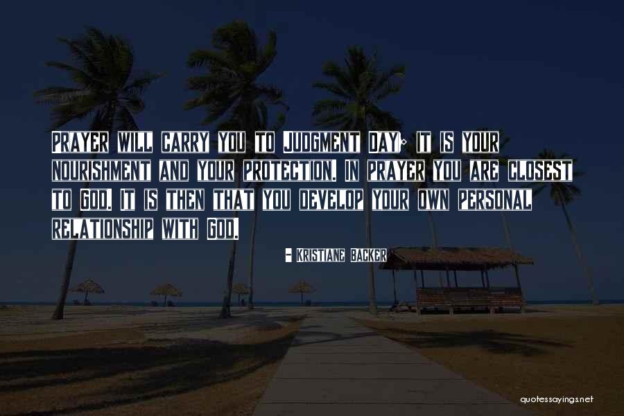 Personal Protection Quotes By Kristiane Backer Personal Protection Quotes By Kristiane Backer