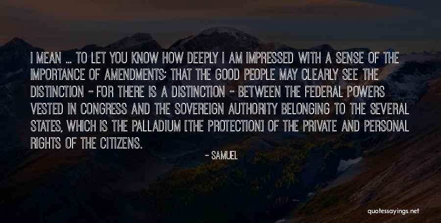 Personal Protection Quotes By Samuel Personal Protection Quotes By Samuel