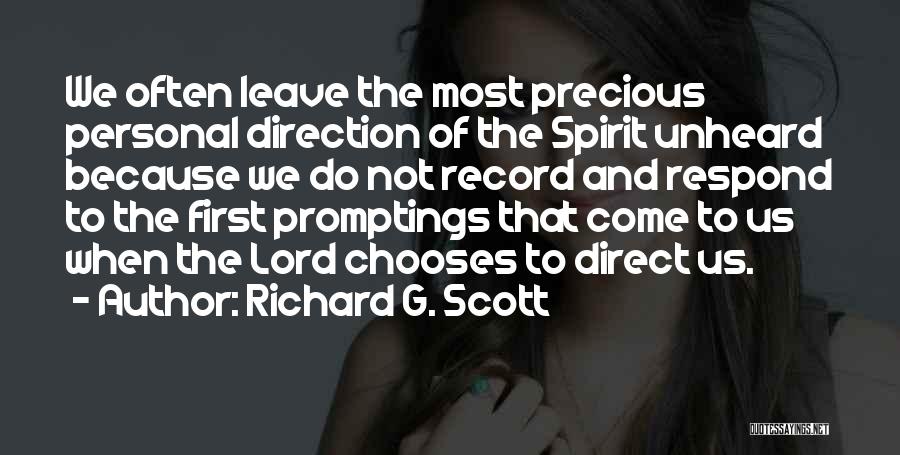 Personal Record Quotes By Richard G. Scott