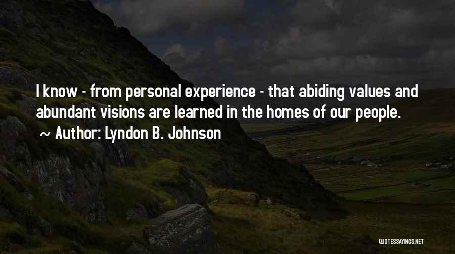 Personal Values Quotes By Lyndon B. Johnson