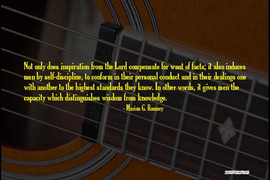 Personal Wisdom Quotes By Marion G. Romney Personal Wisdom Quotes By Marion G. Romney