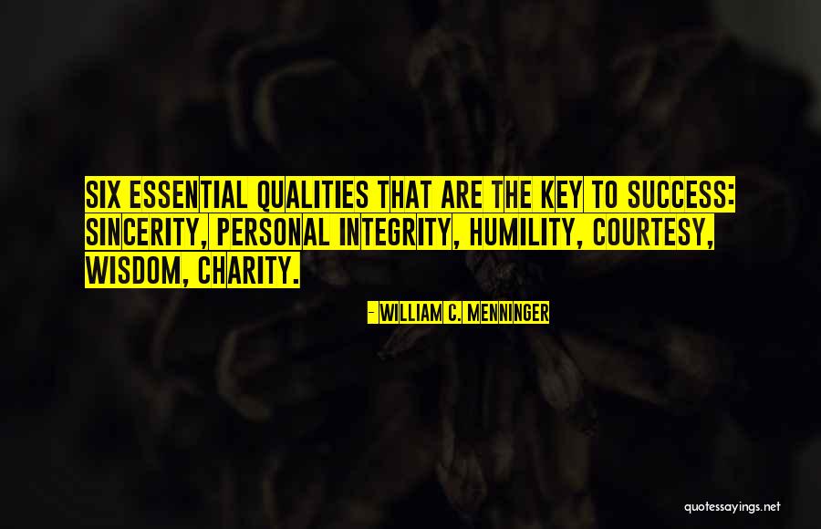 Personal Wisdom Quotes By William C. Menninger Personal Wisdom Quotes By William C. Menninger