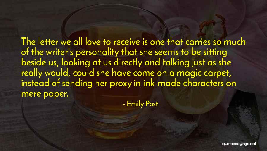 Personality And Love Quotes By Emily Post