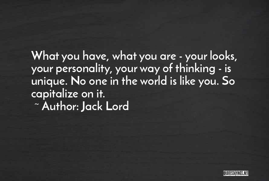 Personality Not Looks Quotes By Jack Lord