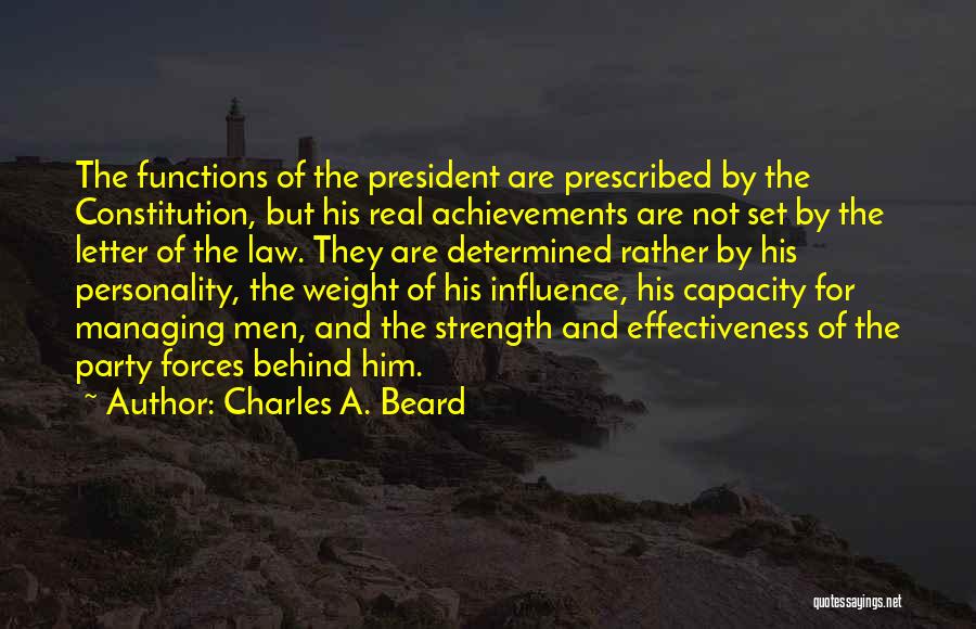 Personality Strength Quotes By Charles A. Beard