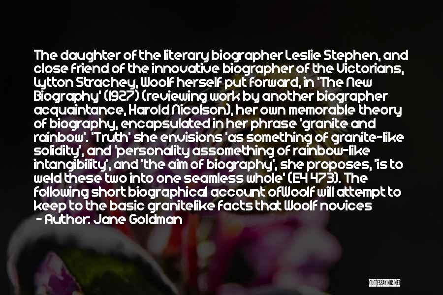 Personality Theory Quotes By Jane Goldman