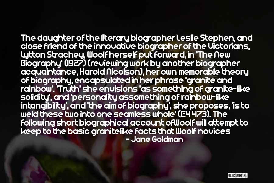 Personality Theory Quotes By Jane Goldman