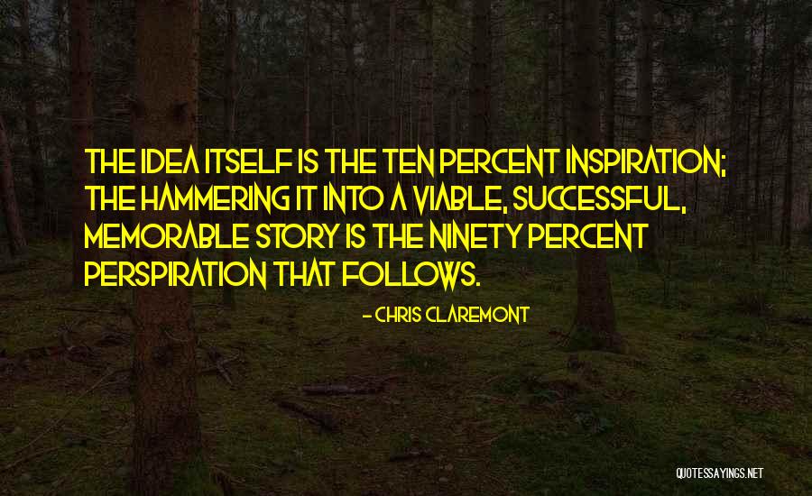 Perspiration Inspiration Quotes By Chris Claremont Perspiration Inspiration Quotes By Chris Claremont