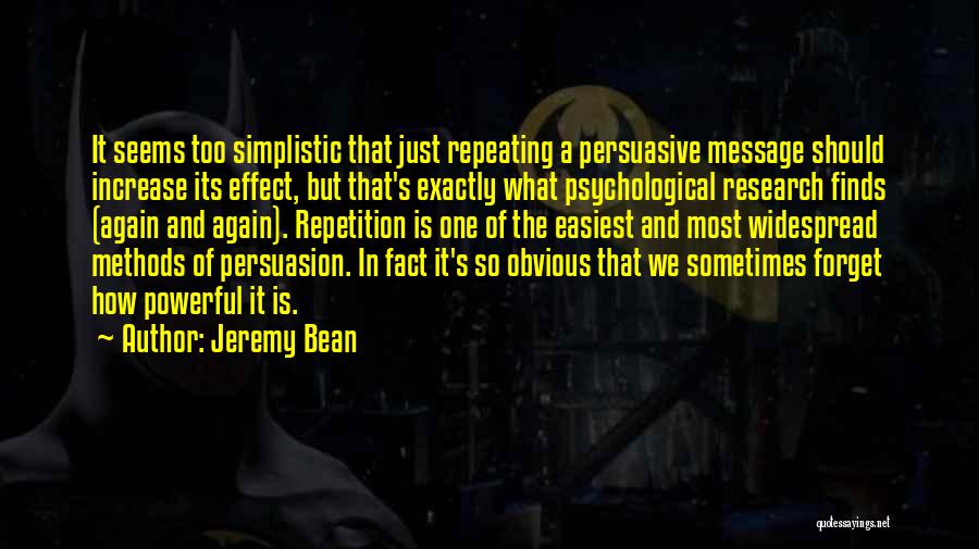 Persuasion Quotes By Jeremy Bean