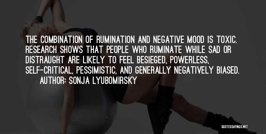 Pessimistic Quotes By Sonja Lyubomirsky