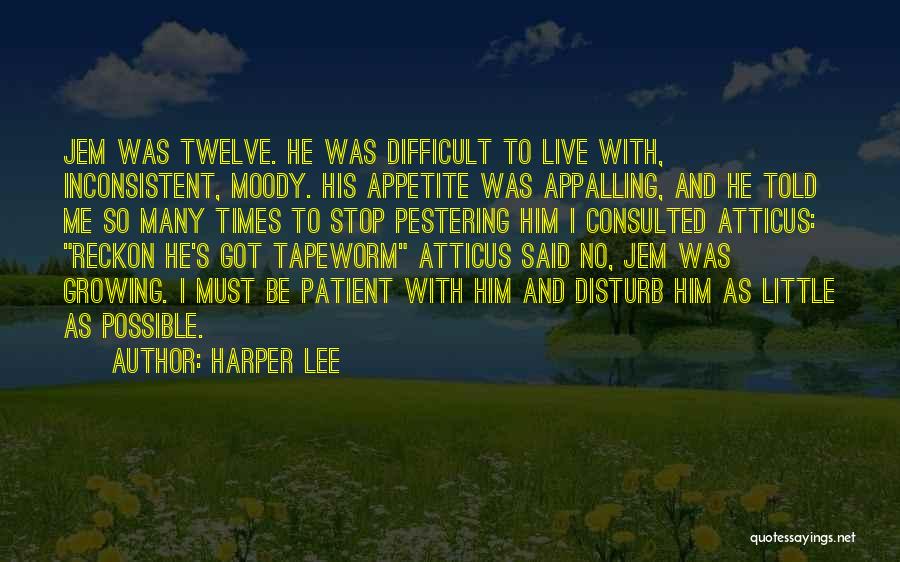 Pestering Quotes By Harper Lee