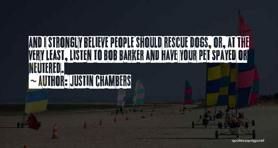 Pet Dogs Quotes By Justin Chambers