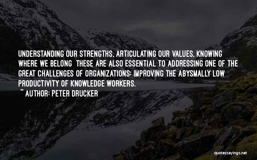 Peter Drucker Strengths Quotes By Peter Drucker