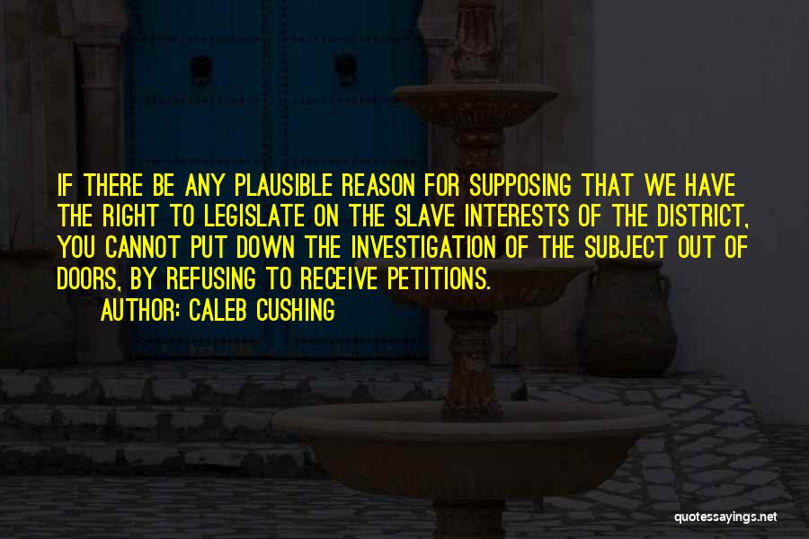 Petitions Quotes By Caleb Cushing